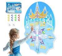GirliGlee Diana Dardos para Niños,Diana de Frozen Princesa 66cm con 12 Pelotitas,Juegos Infantiles Interior y Exterior, Regalo de Cumpleaños Juguetes para Niñas de 3 4 5 6 7 Años
