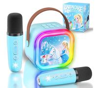 GIrliGlee Karaoke Infantil,Frozen Juguete Microfono para Niñas,Karaoke 2 Microfonos Inalambricos,ldee Giochi Regalo para Niñas 3 4 5 6 7 8 9 Años