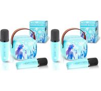 GirliGlee Karaoke Infantil, Micrófono Frozen para Niñas 3 4 5 6 7 8 9 Años, Karaoke con 2 Micrófonos Inalámbricos, Juguetes Frozen, Idea de Regalo Cumpleaños o Navidad (Paquete de 2)
