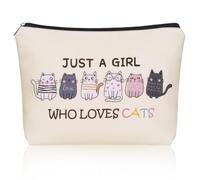 Girlly Bolsa de maquillaje de animales: bolsa de cosméticos perfecta para una niña que ama a los animales para hijas, hermanas, amigos, adolescentes y mujeres. Regalo ideal para viajes, cumpleaños y