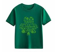 Girls and Boys Casual Short Sleeved T Shirt St Day Middle and Large Children's Retro Personality 2D Printing Children's Loose Short Sleeved Baby T Shirt Kurzarm Mädchen, AG., 6-7 años