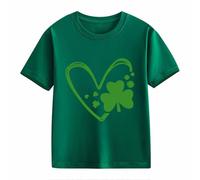 Girls and Boys Casual Short Sleeved T Shirt St Day Middle and Large Children's Retro Personality 2D Printing Children's Loose Short Sleeved Shirt Kinder Langarm, AG., 10-11Years