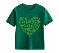 Girls and Boys Casual Short Sleeved T Shirt St Day Middle and Large Children's Retro Personality 2D Printing Children's Loose Short Sleeved 2 en 1 Blusa Mujer, AG., 6-7 años