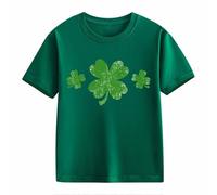 Girls and Boys Casual Short Sleeved T Shirt St Day Middle and Large Children's Retro Personality 2D Printing Children's Loose Short Sleeved Niñas Camisetas 152, AG., 6-7 años