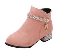 Girls and Boys Children's Casual Shoes Mesh Soft Sole Breathable Sports Short Boots Boots 28, Rosa., 27 EU