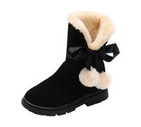 Girls and Boys Children's Casual Shoes Mesh Soft Sole Breathable Sports Short Boots Snow Shoes 35, Negro , 30 EU