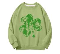 Girls and Boys Round Neck Sweatshirts Spring and Autumn St Day Middle and Large Children's Sweatshirts Retro Personality 2D Printing Children's Casual Sweatshirt Pullover Größe Mädchen, verde, 8-9