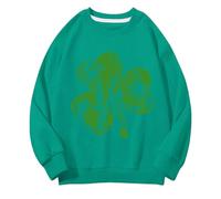 Girls and Boys Round Neck Sweatshirts Spring and Autumn St Day Middle and Large Children's Sweatshirts Retro Personality 2D Printing Children's Casual Sweatshirt Pullover Größe Mädchen, AG., 3-4 años