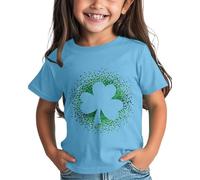 Girls and Boys St Day Shirt Graphic Tee Comfortable Fit for Daily Wear Green Ages 1 15 Long Hemdbluse Damen, azul claro, 2-3 años
