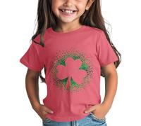 Girls and Boys St Day Shirt Graphic Tee Comfortable Fit for Daily Wear Green Ages 1 15 Long Hemdbluse Damen, Rosa., 6-7 años