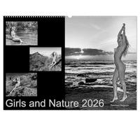 Girls and Nature (Wandkalender 2026 DIN A2 quer), CALVENDO Monatskalender: Bezaubernde Mädchen in fantastischer ursprünglicher Natur.