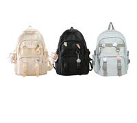 Girls Backpack - 16.14 Inch Casual for School and Travel, Lightweight Storage with Laptop Compartment, Bookbag for High School College Work Hiking, Pink Nylon Material