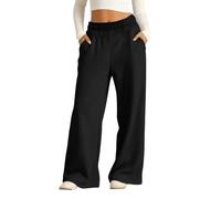 Girls Baggy Wide Leg Joggers with Drawstring Casual Black Plus Fit School Trousers Sweatpants for Kids Trendy Oversized Straight Leg Loose Sweat Pants Elastic High Waist Athletic Joggers
