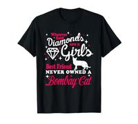 Girl'S Best Friend Never Owned A Bombay Cat Funny Kitten Camiseta