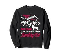 Girl'S Best Friend Never Owned A Bombay Cat Funny Kitten Sudadera