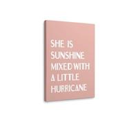 Girls Bohemian Wall-Art Decor She Is Sunshine Mixed With A Little Hurricane Canvas Print For Girls Room Nursery Little Girl Room Home