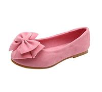 Girls Bow Loafers Ballet Dance Flats Cute Dress Mary Janes Shoes Kids Wedding Party Princess Shoes Fashion Non Slip Soft Sole Slippers Children Breathable Ballerina Pumps