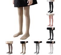 Girls Cable Knit Tights Kids Thick Thermal Ballet Tights School Uniform Plain Stretchy Footed Leggings Children Full Sole Stocking Teen Cotton Soft Opaque Pantyhose