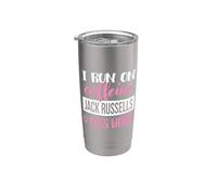 Girls Caffeine & Cuss Words Jack Russell Terrier Lover Vaso térmico de acero inoxidable de doble pared