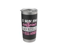 Girls Caffeine & Cuss Words Jack Russell Terrier Lover Vaso térmico de acero inoxidable de doble pared