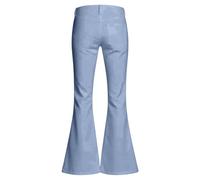 Girls Casual Pure Color Flare Pants for Kids Easy Comfort Everyday Wear with Relaxed Fit for Girls, azul, 13-14 años