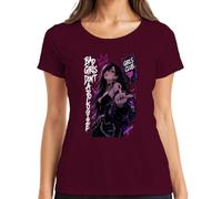 Girls Club Bad Girl Anime Goth Emo Japan Y2K - Camiseta para mujer, granate, S