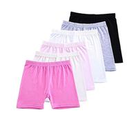 Girls Cotton Bike Shorts Kids Summer Elastic Waisted Athletic Short Teen Soft Pull on Safety Shorts Dance Yoga Gymnastics Sports Pants Youth Stretchy Underdress