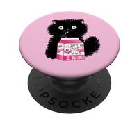 Girls Cute Cat Strawberry Milk Kawaii Cow and Kitten PopSockets PopGrip Adhesivo