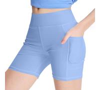 Girls Cycling Shorts Kids High Waisted Dance Shorts with Pockets Teen Girls Summer Stretchy Casual Athletic Yoga Gym Short Leggings Children Comfy Breathable Skinny Pants
