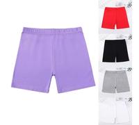 Girls Dance Shorts Kids Cotton Elastic Waist Athletic Shorts Youth Summer Yoga Gym Bike Sports Quick Drying Short Teen Breathable Basketball Soccer Short Leggings