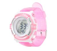 Girls Digital Chronograph Watch Alarma Colorida Impermeable Eléctrica PU PU para Deportes de Natación de Estudiantes (Pink)