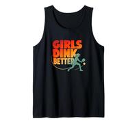 Girls Dink Better, Divertida jugadora de Pickleball para Mujer Camiseta sin Mangas