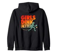 Girls Dink Better, Divertida jugadora de Pickleball para Mujer Sudadera con Capucha