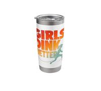 Girls Dink Better, divertida jugadora de pickleball para mujer Vaso térmico de acero inoxidable de doble pared