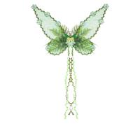 Girls Fairy Wings, Dress Up Butterfly with 3D Flowers and Leaves, Costume Accessory for Kids Halloween Cosplay Festival Parties Garden Photo Birthday Dress-Up Fun 63x48x60cm