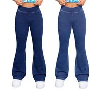 Girls Flared Jeans Kids Relaxed Fit Straight Bootcut Jeans Baggy Wide Leg Elastic Waist Denim Trousers Children Stretchy Bell Bottom Casual Jeggings Fashion Y2K Streetwear for Teen