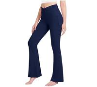 Girls Flared Leggings Elasticated High Waist Tights Kids Bootcut Yoga Pants Stretchy Slim Fit Bell Bottom Trousers Lightweight Solid Color School Perform Leggings Suitable for Dance