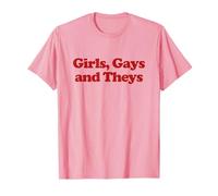 Girls Gays And Theys Y2k Trendy LGBTQ Pride Gay Lesbian Camiseta