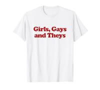 Girls Gays And Theys Y2k Trendy LGBTQ Pride Gay Lesbian Camiseta