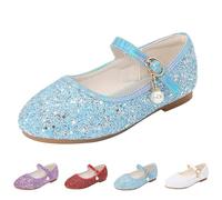 Girls Glitter Princess Flats Teen Purple Sparkly Sequins Ballet Dance Shoes Kids Shiny Soft Dress Mary Jane Shoes Birthday Party Bright Diamond Sandals Casual Crystal Slippers
