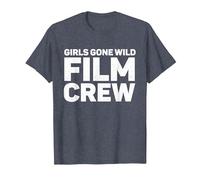 Girls Gone Wild Film Crew Fun Party Disfraz Divertido Equipo de película Camiseta, Hombre, Azul Jaspeado, 3XL