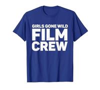 Girls Gone Wild Film Crew Fun Party Disfraz Divertido Equipo de película Camiseta, Hombre, Azul Real, M