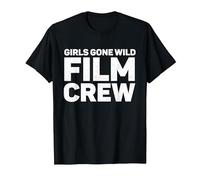 Girls Gone Wild Film Crew Fun Party Disfraz Divertido Equipo de película Camiseta, Hombre, Negro, L