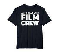 Girls Gone Wild Film Crew Fun Party Disfraz Divertido Equipo de película Camiseta, Hombre Tallas Grandes, Negro, 5X Alto