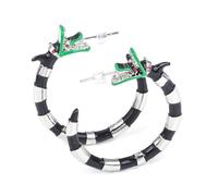 Girls Gothic Hoop Earrings, Women C-Shaped Dragon Gothic Hoop Earring, Zinc Alloy Fashion Jewelry Accessories Detailed for Any Occasion, Gathering, Music Festival, 3.6x4.2cm