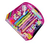 Girls Hair Styling Decorations, Cute Hair Accessories for Braiding, Cartoon Hair Braiding Set, Decorative Hair Beads for Styling, Hair Ornaments for Girls Hairstyles, Vibrant Kids Hair Beads Set