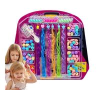 Girls Hair Styling Decorations, Cute Hair Accessories for Braiding, Cartoon Hair Braiding Set, Decorative Hair Beads for Styling, Hair Ornaments for Girls Hairstyles, Vibrant Kids Hair Beads Set