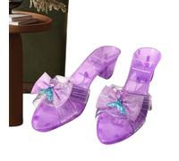 Girls Heels - Royal Princess Shoes, Glitter Fairy Footwear, Adorable Slipper with Rhinestone, Costume Accessory Anti Slip, Dress Up Set for Halloween Carnival Fancy Play Footwear