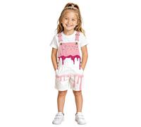Girls Ice Print Overalls Shorts Romper Jumpsuit Summer Outfit Toddler Baby Casual Wear (6-7 Years)