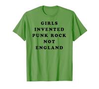 Girls Invented Punk Rock Not England - Green Camiseta